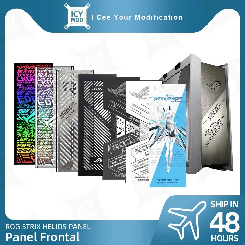FREEZE MOD ASUS GX601 Frontplatte Metall ROG Strix Helios Gehäuse Platte Ersatz Beleuchtung Shroud MOD Gaming PC Wasserkühlung Angepasst DIY
