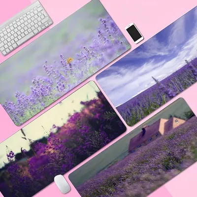 Lavendel Blume rutsch feste Locke dge PC Gaming Mauspad Gamer Schreibtisch matten Tastatur Pad Mause Pad Muismat für PC Maus Teppich