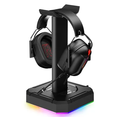 Headset Unterstützung Stehen RGB Hintergrundbeleuchtung Gaming Headset Halter Display Rack Aluminuim Legierung Desktop Kopfhörer Aufhänger Vertikale Halterung