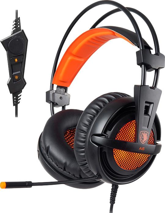 SADES Gaming-Headset "A6", orange, Kopfhörer