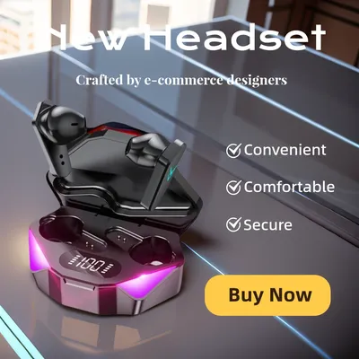 Neue TWS Gaming Ohrhörer Drahtlose Bluetooth Kopfhörer Mit Mic Bass Audio Sound Positionierung 9D Stereo Musik HiFi Headset Für Gamer