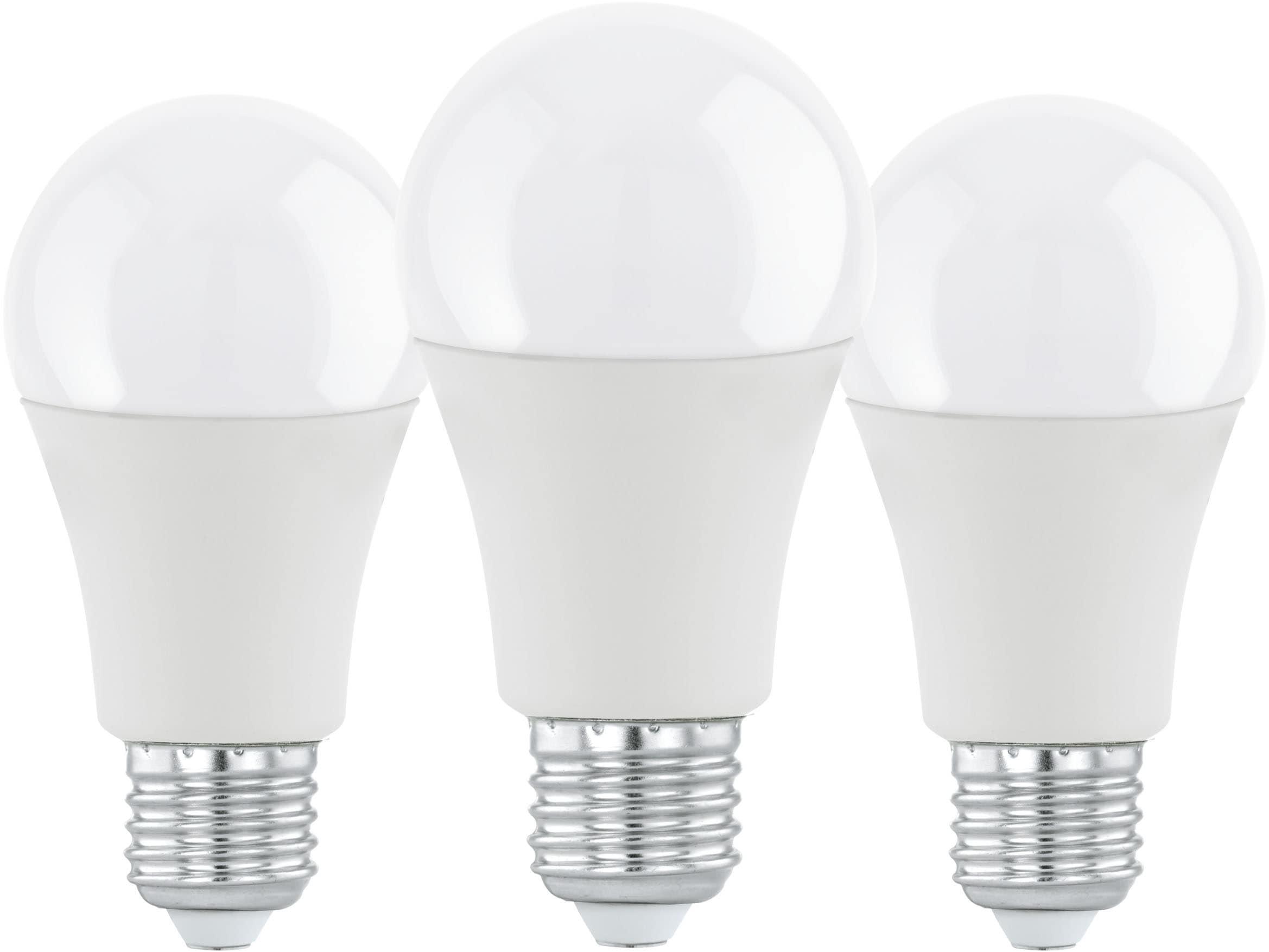 EGLO LED-Leuchtmittel "LM_LED_E27 Leuchtmittel - E27 - 3X11,5W - IP20", Energieeffizienz: E (A-G), transparent, L:11cm Ø:6cm, Leuchtmittel, Glühbirne, 3er Set, L11 x Ø6 cm