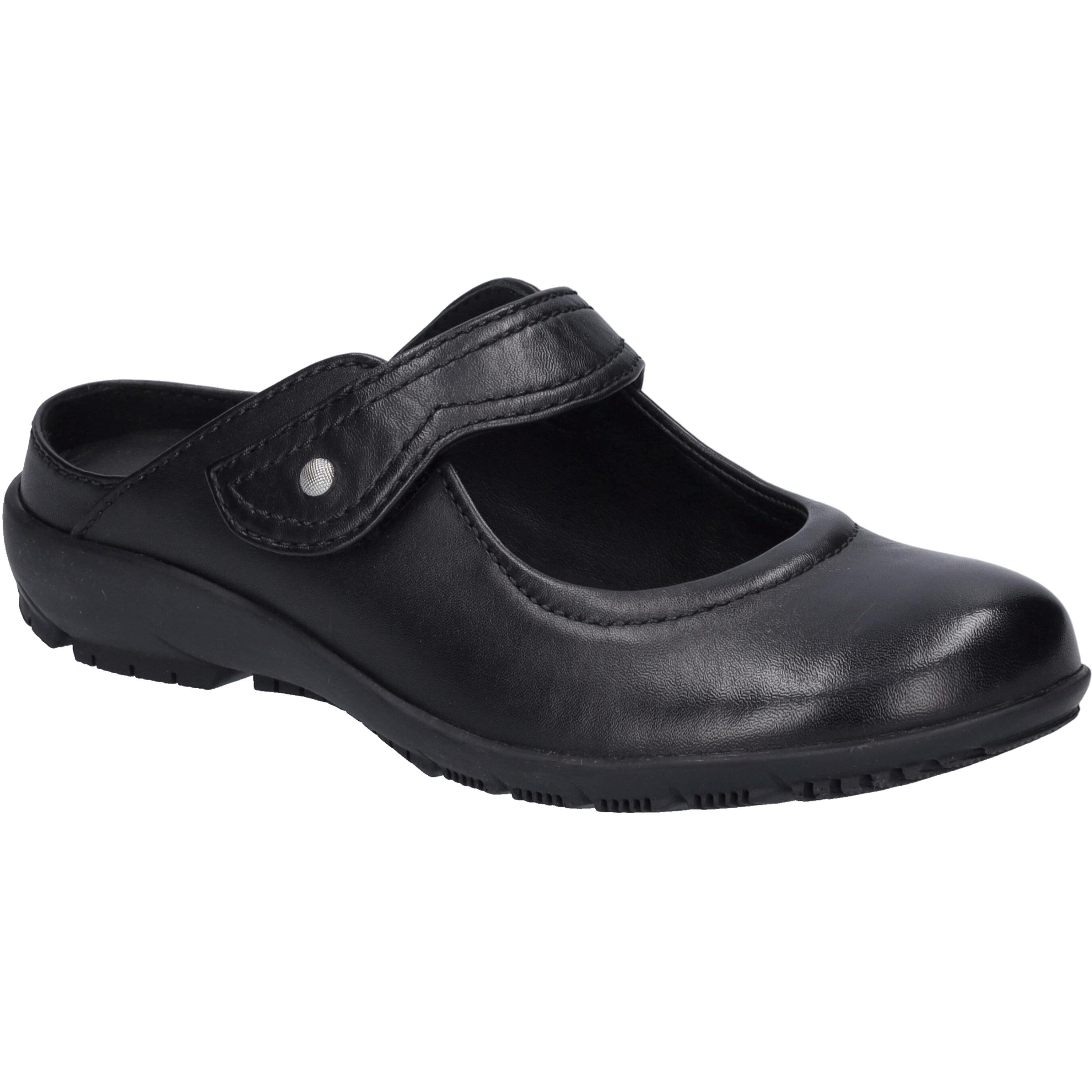 Slipper JOSEF SEIBEL "Charlotte 04, black-black", Damen, Gr. 37, schwarz (schwarz, schwarz), Obermaterial: 100% Rindsleder Leather cow., Schuhe Slipper