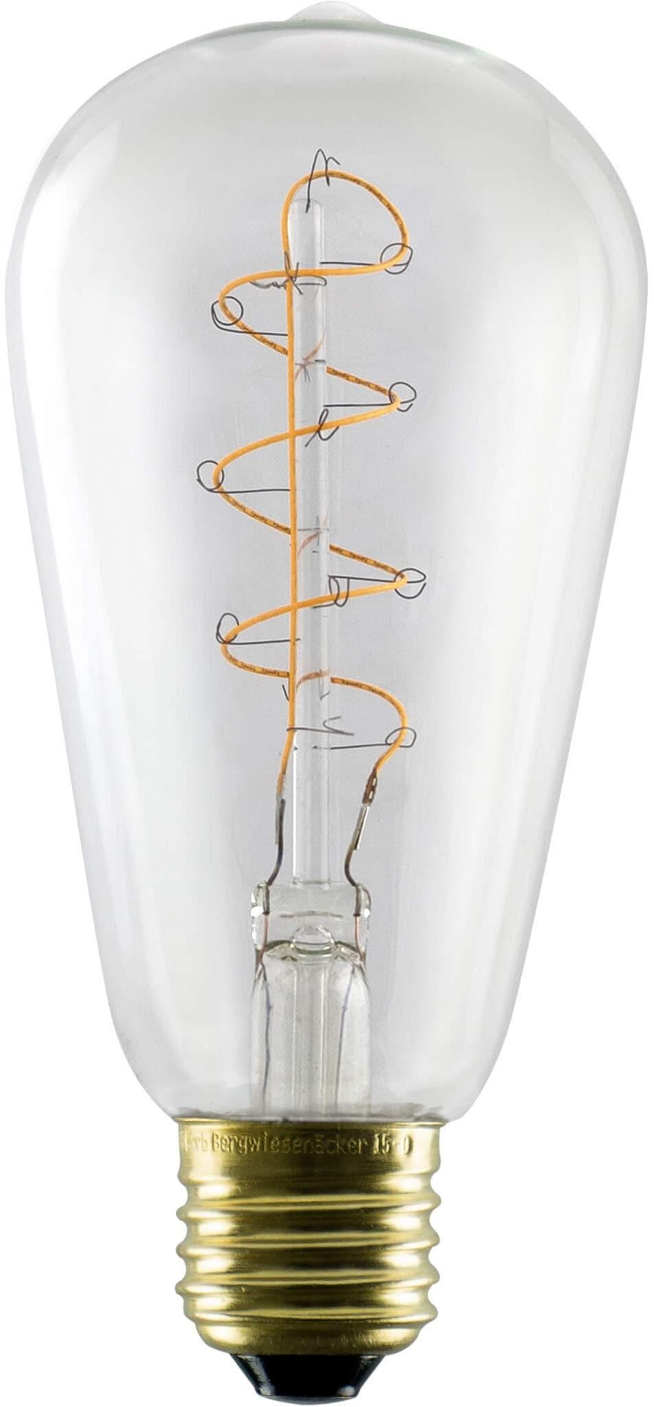 SEGULA LED-Filament "LED Rustika klar, E27", Energieeffizienz: G (A-G), transparent, klar, L:14,5cm Ø:6,5cm, Leuchtmittel