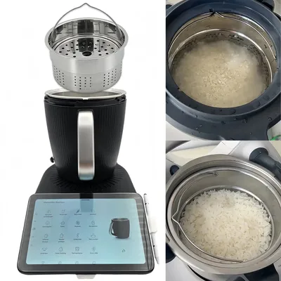 TM7 Edelstahl Dampfer Rack Einsatz für Topf Thermomix TM7 TM5 TM6 Reiskocher Dampfkorb Küchenzubehör