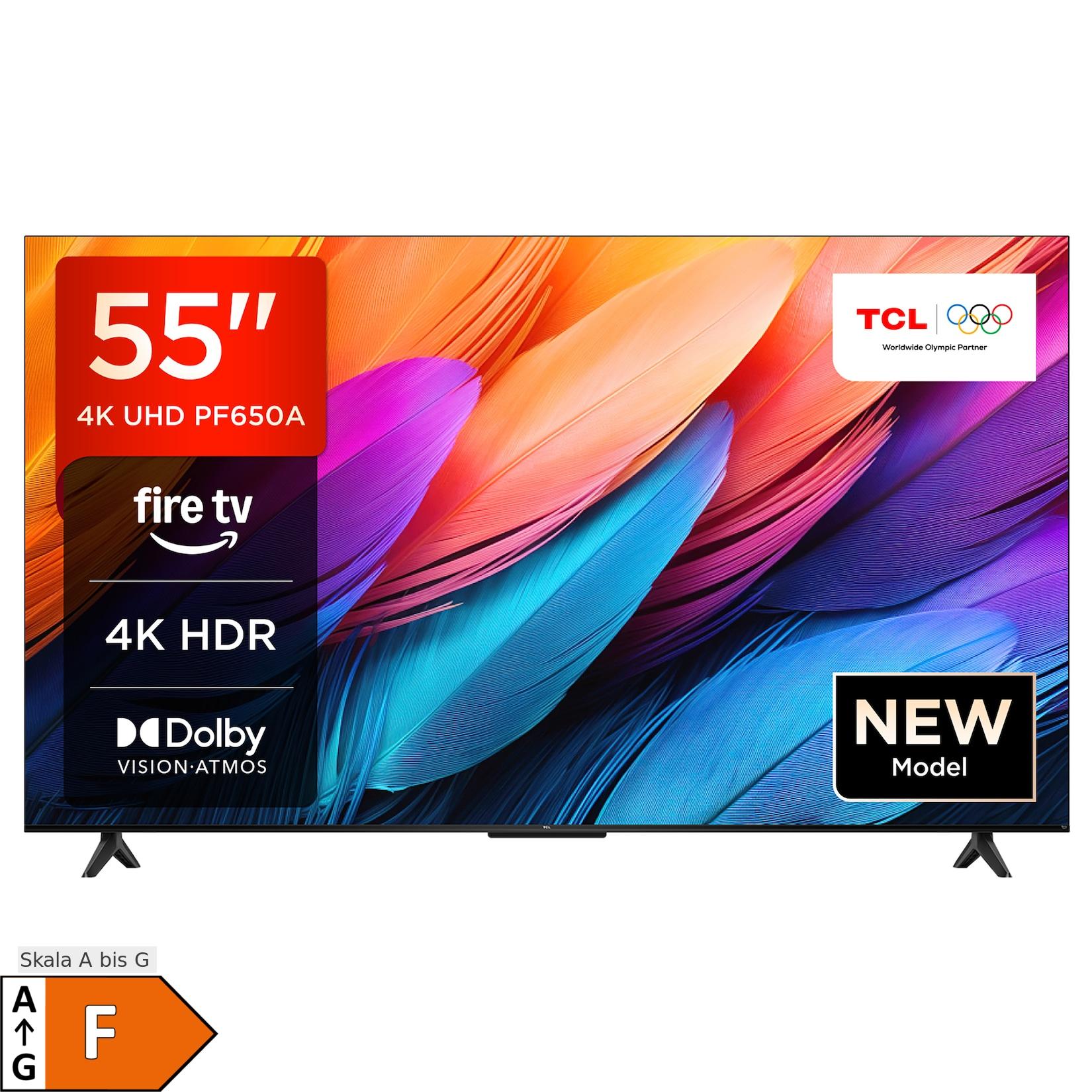 TCL 55PF650A Fernseher 55 Zoll Fire TV 4K UHD Smart TV HDR Dolby Vision, Alexa, Triple-Tuner (2026)