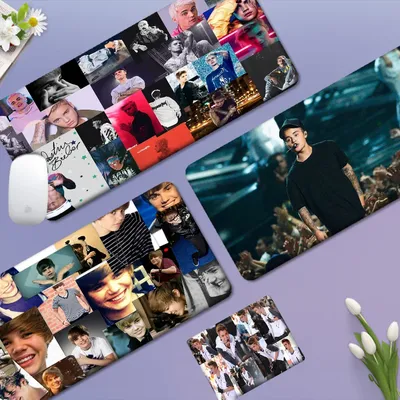 Mode Justin Bieber Benutzerdefinierte Haut Cartoon Anime Gaming Mauspad Tastatur Maus Matten Schreibtisch Matte Zubehör Für Teen Mädchen Schlafzimmer