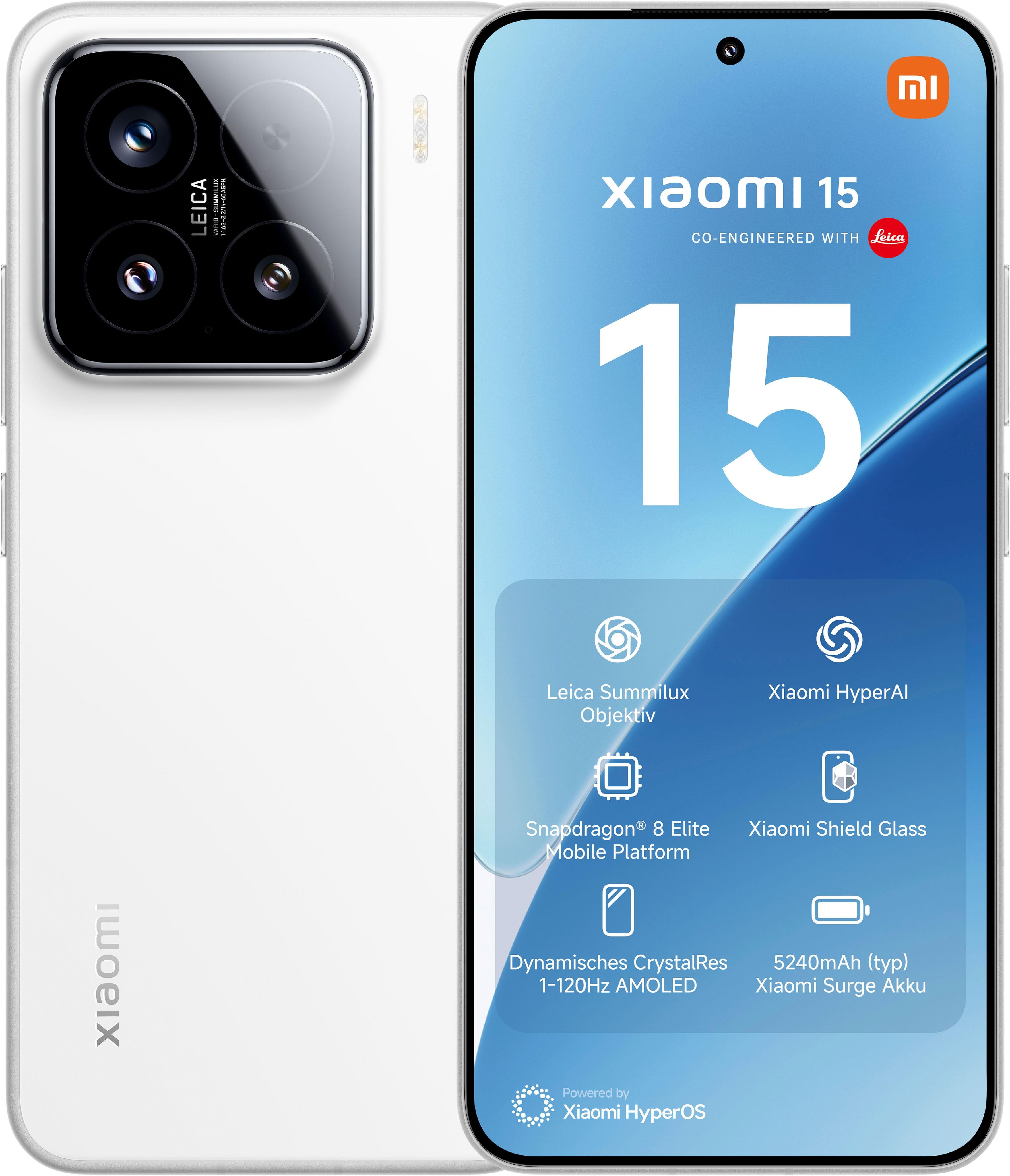 XIAOMI Smartphone "15 12+512GB", weiß, 512 GB, Mobiltelefone