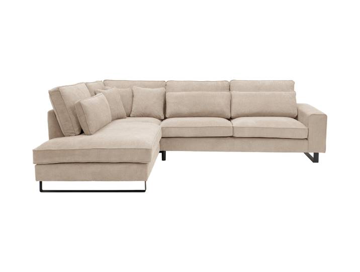 Tchibo - Ecksofa links mit Sofa 2 - 314x246x94cm - schwarz - Polyester / Nylon / Holz