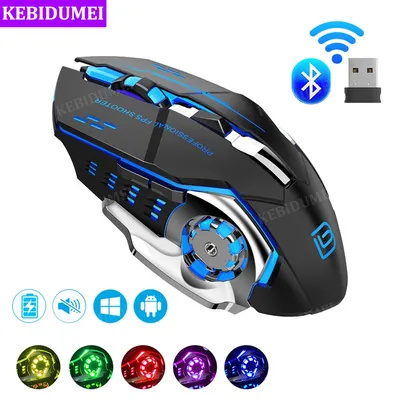 Bluetooth 5,2 Maus 2,4G Drahtlose Maus Wiederaufladbare Maus Dual Modus Gaming Maus 3600 DPI Mäuse Für Laptop Computer Zubehör
