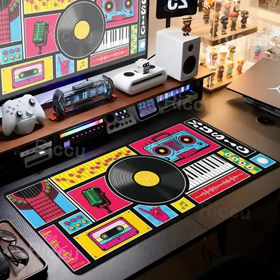 Vintage Kassette Musik Band Mauspad Computer Geschwindigkeit Matte Gamer Mousepad Schreibtisch Zubehör Tastatur Xxl Gaming Pc Schrank Matten Teppich