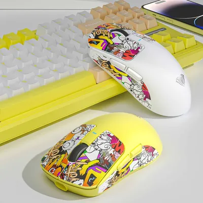 ​ ​ ​ ​ ​ ​ AULA SC680 Gaming Maus Drei Modus 2,4G Bluetooth Drahtlose Maus 26000DPI Leichte Maus Paw3395 E-sport Gamer für PC