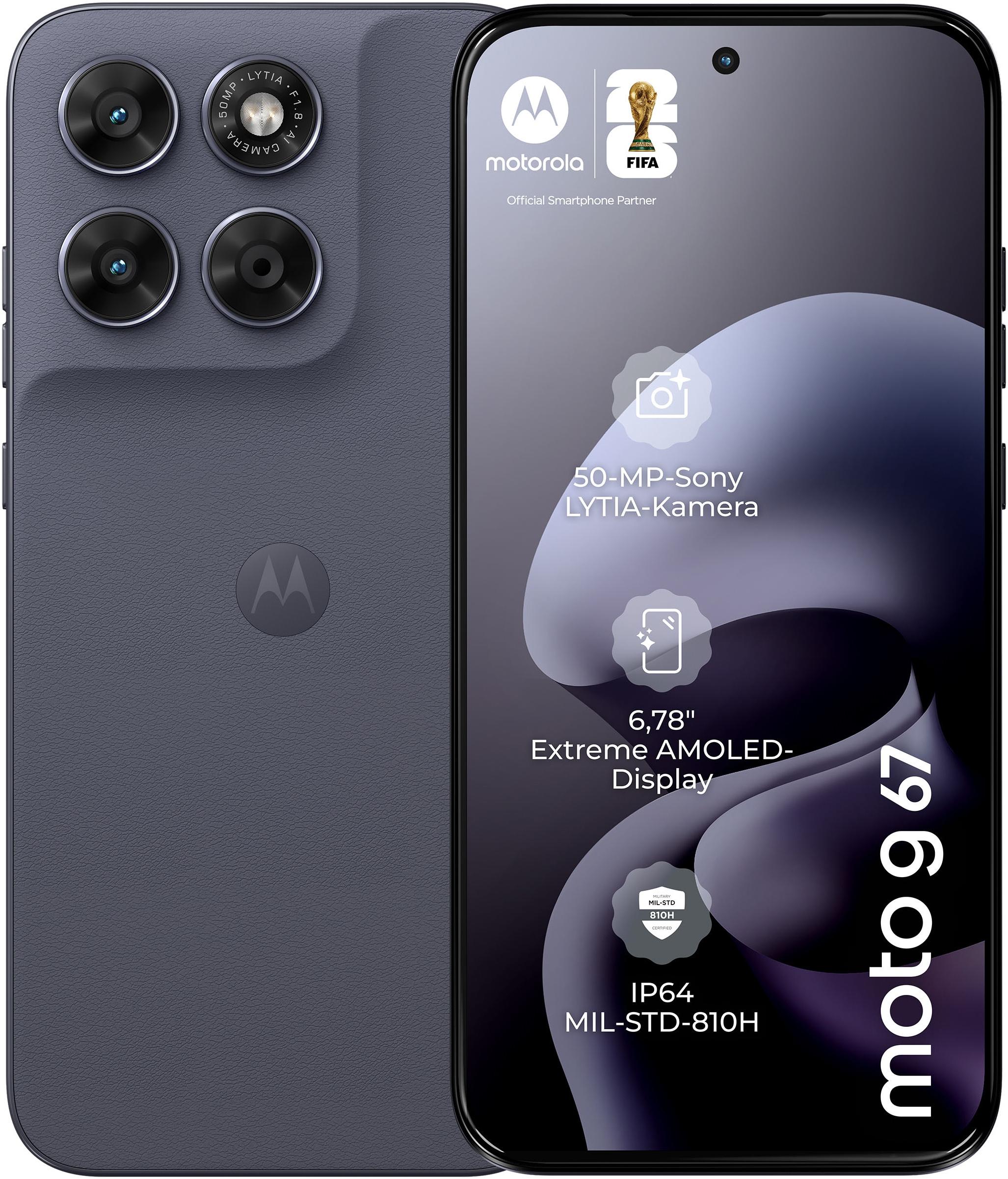MOTOROLA Smartphone "moto g67", Energieeffizienz: A (A-G), pantone arctic seal, 256 GB, Mobiltelefone
