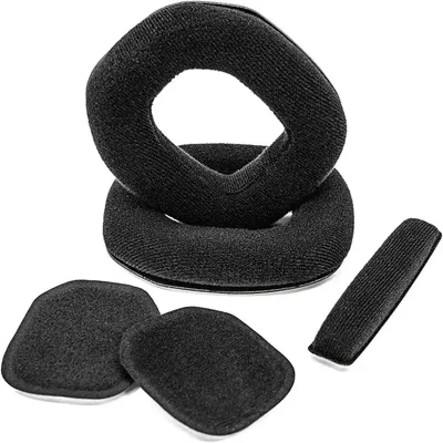 Für Logitech Astro A40 A50 Gen3 Gen4 Gaming Headset Ersatz-Ohrpolster/Stirnband Schaumstoffpolster Weiches Flanell/Proteinleder PU