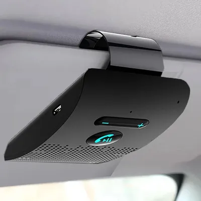 5.0 Freisprecheinrichtung Car Kit Hifi-Lautsprecher 2W kabelloser Audioempfänger MP3-Musik-Player Noise Cancelling Sonnenblende Clip