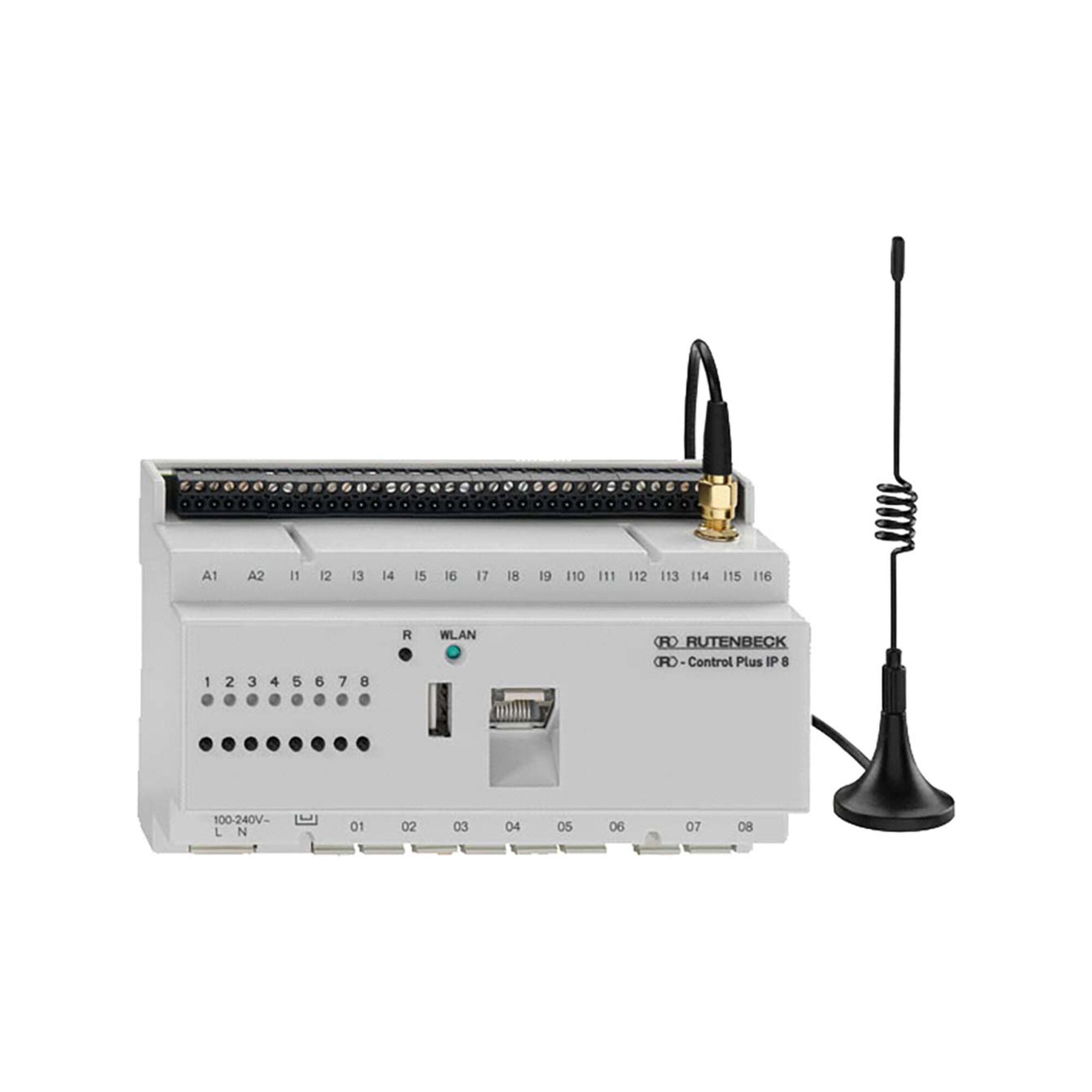Rutenbeck IP-Schaltaktor 100Mbit/s lichtgrau Control Plus IP 8 (700802611)