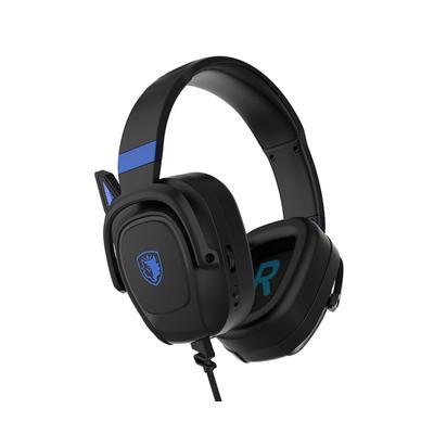 SADES Gaming-Headset "Zpower SA-732 Gaming Headset, schwarz/blau, USB, kabelgebunden", schwarz, B:22,8cm H:21,4cm T:9cm, Kopfhörer, Stereo, Over Ear, PC, PST, XBox, Nintendo Switch, VR, Phone
