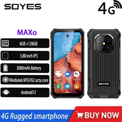 NEUES SOYES MAXO Robustes Smartphone IP68 3,88 Zoll kleiner IPS-Bildschirm Mini wasserdichter Mediatek MT6762 Octa Core Android12 3000 mAh Akku