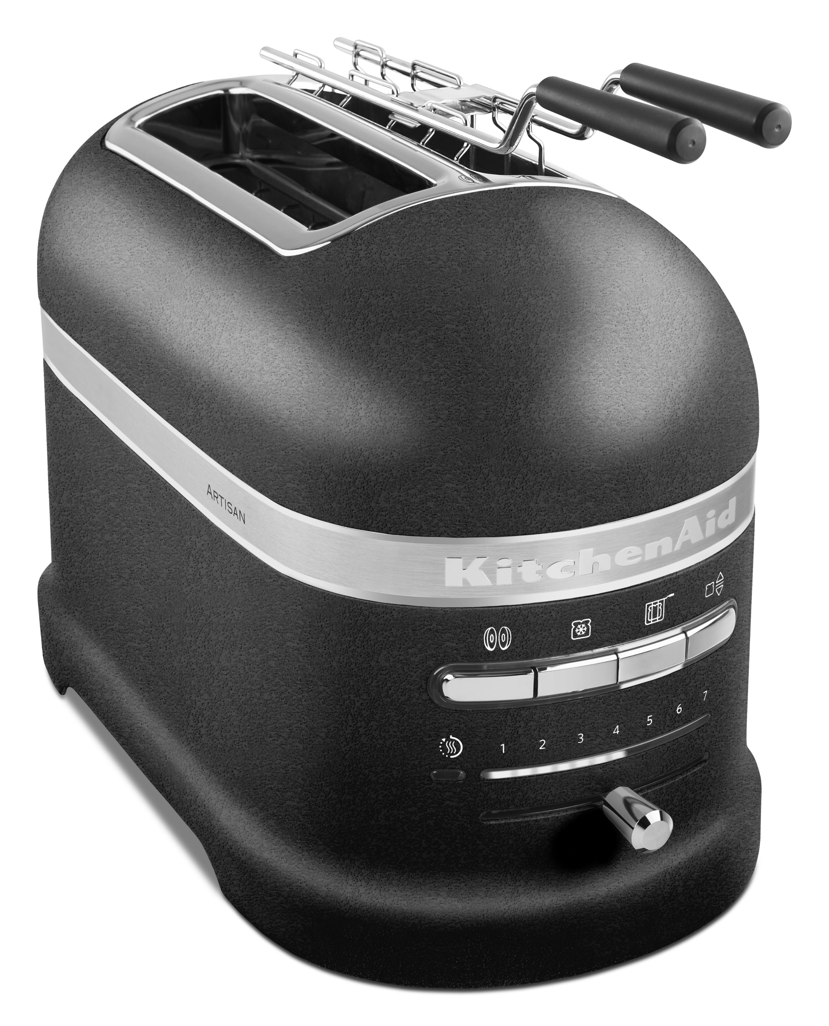 KITCHENAID Toaster "5KMT2204EBK Gusseisen Schwarz", gusseisen schwarz, B:18cm H:22,5cm T:33cm, Toaster, mit Sandwichzange