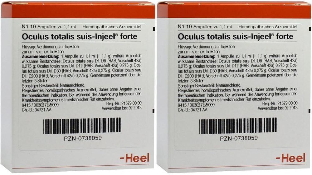 Heel Oculus totalis suis Injeel forte Ampullen 2x 2x10 St