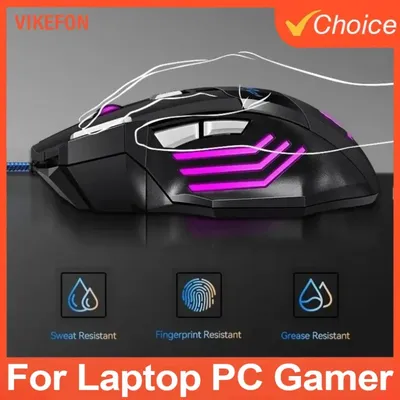 1 PCS Neue RGB Hintergrundbeleuchtung Ergonomische Spiel Mäuse Hyperspeed USB Gaming Maus 7D Esports Wired Maus für Laptop PC Gamer