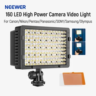 Neewer 160 LED CN-160 dimmbare Ultra High Power Panel Digitalkamera/Camcorder-Videoleuchte, LED-Licht für digitale Spiegelreflexkameras