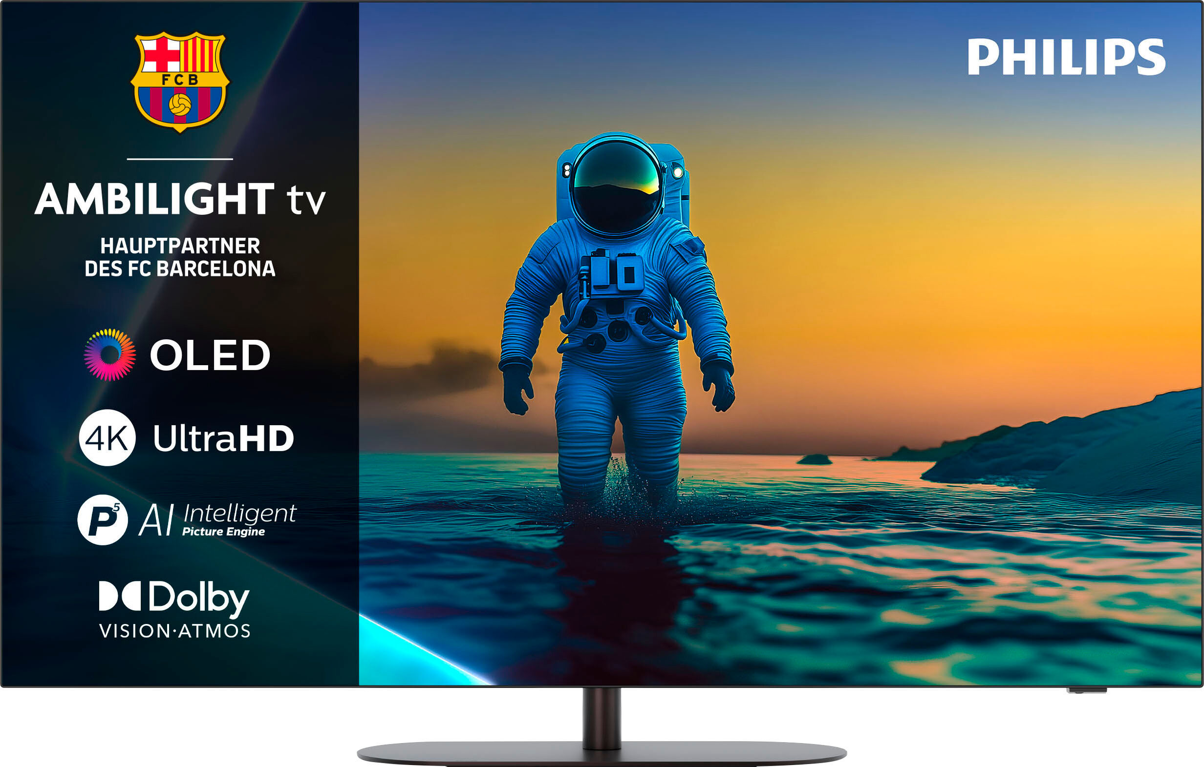 PHILIPS OLED-Fernseher "48OLED810/12", Energieeffizienz: G (A-G), schwarz, 48, Fernseher, Ambilight, P5 AI Picture Engine, Dolby Vision & HDR10+, Dolby Atmos
