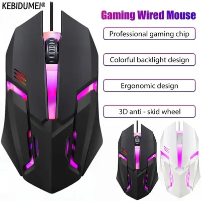 USB Wired Gaming Maus 5000 DPI 3 Tasten Stille Mause Hintergrundbeleuchtung Professionelle Gamer Mäuse Ergonomische Computer Maus Für PC Laptop