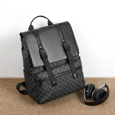 Mode Abdeckung PU Leder männer Rucksack Luxus Qualität Business Laptop Rucksack Elegante Reise Aktentasche Rucksäcke für Männer