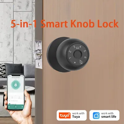 Tuya Digitales Elektronisches Schloss 5-In-1 Smart Lock Smart Home Fernbedienung/Fingerabdruck/Passwort/IC Karte/Schlüssel Entsperren Hotel Wohnung