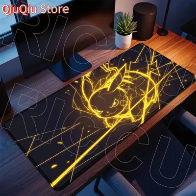Gummi Gaming Mauspad 900X400MM PC Zubehör Pikachu Gamer Tastatur XXL P-Pokemon Schreibtisch Matte Teppich Kawaii erweitern Mauspads
