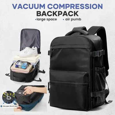 Vakuum-Rucksack Reisetasche für Herren Großer Kapazitäts-Rucksack Business Laptop-Rucksack Damen Herren Erweiterbarer Rucksack Schultasche