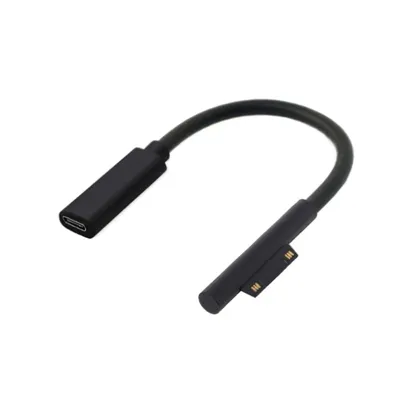 15V 3A Surface Connect to Type C PD Schnellladekabel, kompatibel mit Microsoft Surface Pro 8/7/6/5/4/3 Go3/2/1 Laptop4/3/2/1