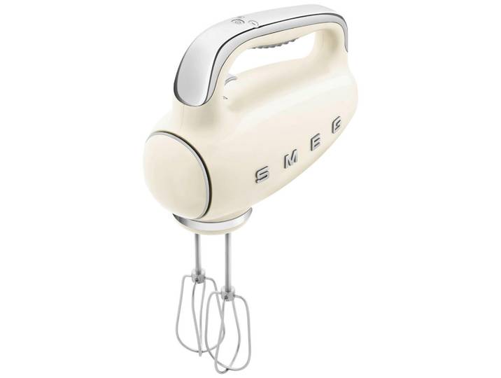 Smeg Handmixer 50'S Style, Creme, Chrom, Metall, Kunststoff, 22x37.8x22.1 cm, LED-Display, Küchengeräte, Mixer