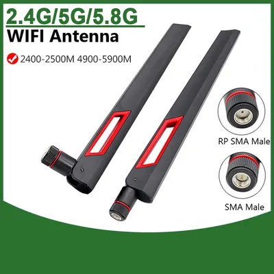 12dbi WIFI Antenne 2,4 Ghz 5,8 Ghz 50 W SMA Stecker Universal Antena Verstärker WLAN Router Signal Booster lange Reichweite Für PC Digital TV