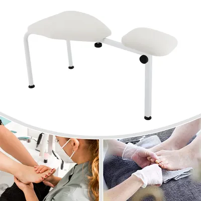 Professioneller Pediküre-Maniküre-Hocker Verstellbare Fußstütze Salon-Spa-Schönheitsausrüstung Weiß Stabil Leicht zu Reinigen Ergonomisch Langlebig