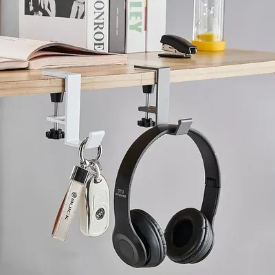 1pc Einstellbare Schreibtisch Rand Haken Gaming Headset Schreibtisch Aufhänger Rucksack Lagerung Hängen Haken Halter Punch-freies Home Office veranstalter