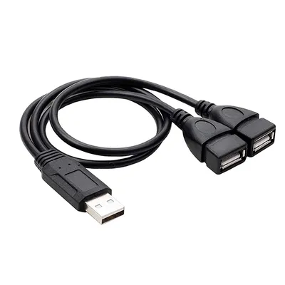 USB A 2.0 Splitterkabel Stecker A auf Buchse A Kabel Eins auf zwei Y-Typ USB-A-Stecker Ladekabel für Android Samsung Tablet Laptops