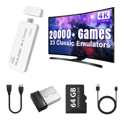 Neue M15 4K TV-Spielekonsole mit 20000 integrierten Spielen, 64G Wireless Controller Gamepad, Retro Handheld-Spielekonsole
