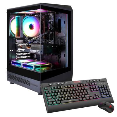 GAMEMAX Gaming-PC "VISTA COC AB 7531 AMD Ryzen 5 7500F RTX 5070 32GB DDR5 1TB SSD", schwarz, Microsoft Windows 11 Home (64 Bit), 32 GB RAM 1.000 GB SSD, Desktop-PCs, Windows 11, DDR5 RAM