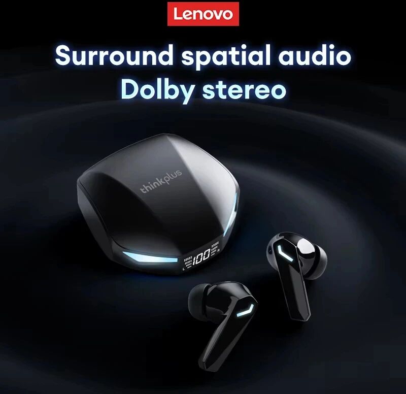 Lenovo XT53 Wireless Upgrade Bluetooth 5.4 Kopfhörer Ultra Long Endurance Gaming Headset mit geringer Latenz LED-Digitalanzeige-Ohrhörer