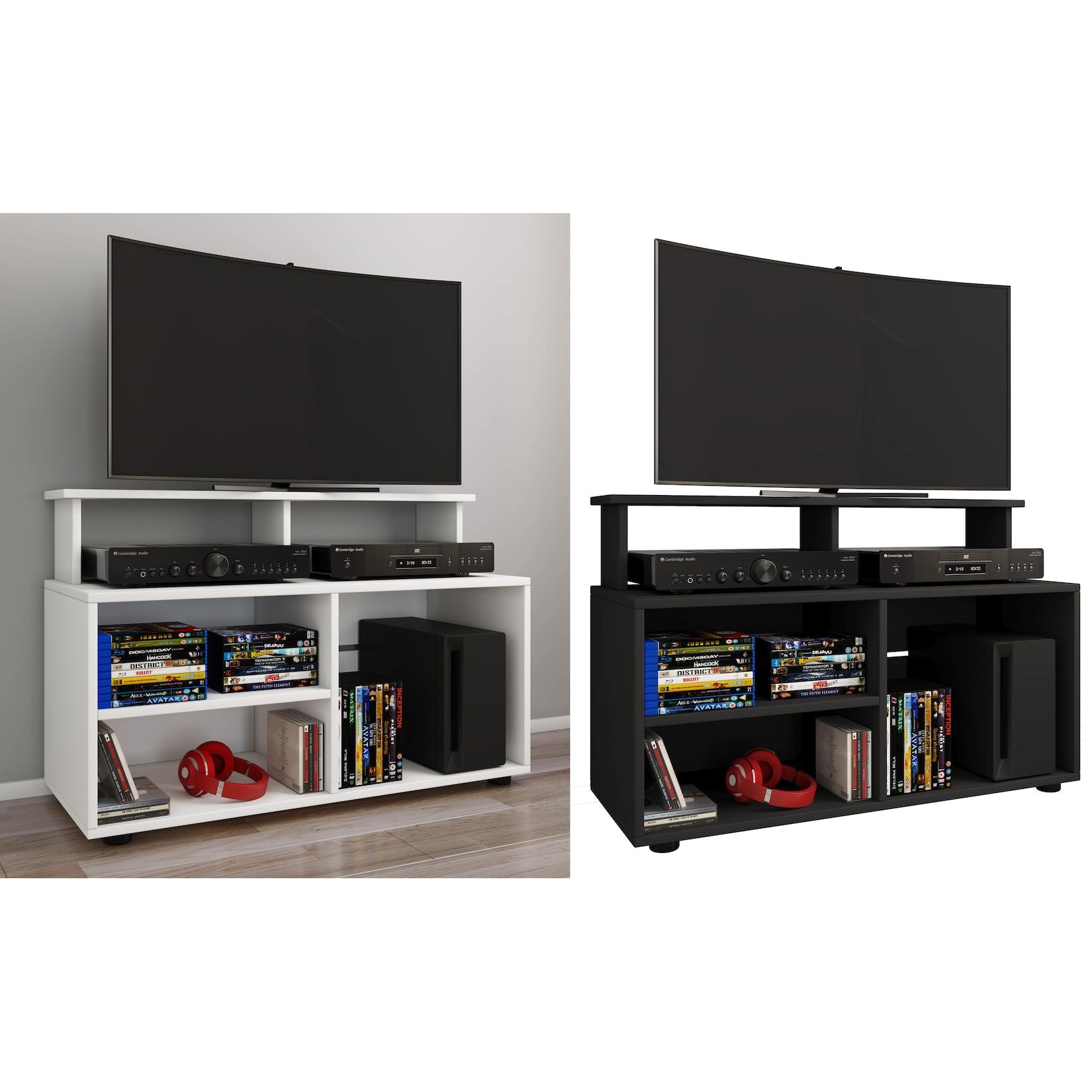 VCM TV Möbel Lowboard Fernsehregal mit ausreichend Stauraum Maße H. 59 x B. 90 x T. 36 cm Fernseh Möbel - Balansia
