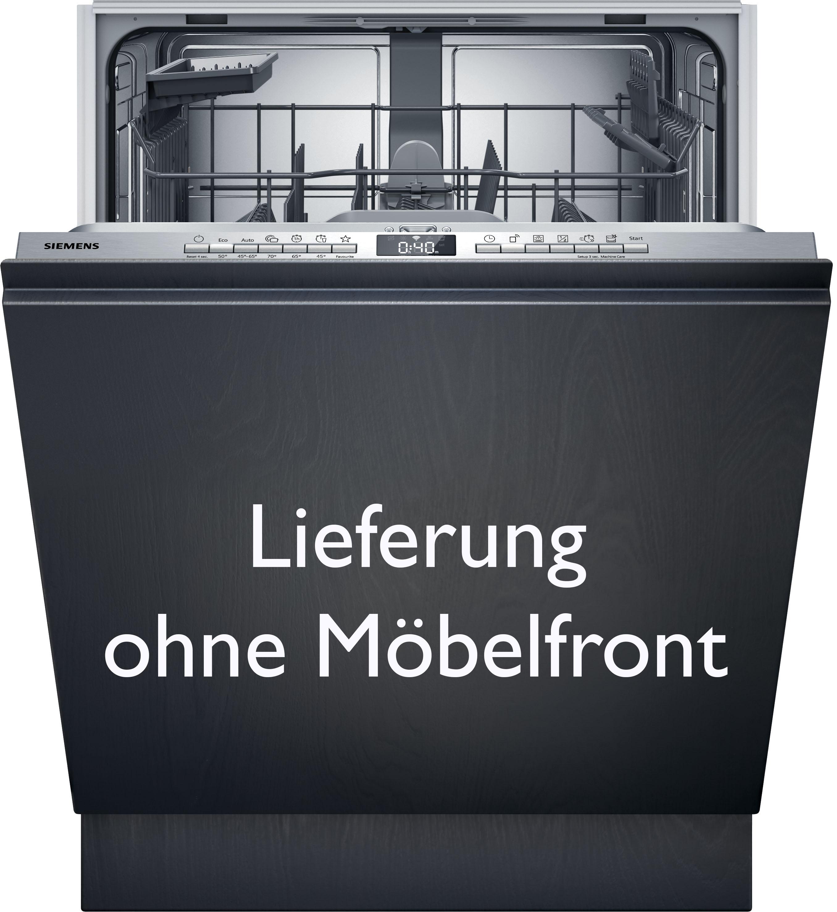 SIEMENS vollintegrierbarer Geschirrspüler "SN63HX15TE", Energieeffizienz: D (A-G), silber (weiß), B:59,8cm H:81,5cm T:55cm, Geschirrspüler