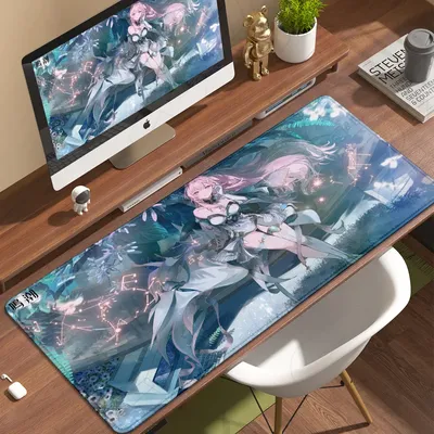 HD-Druck XXL-Mauspad Game Wuthering Waves Aemeath Mauspad Teppich Schreibtischunterlage Computer Gaming PC-Zubehör Gummi-Tastaturmatten