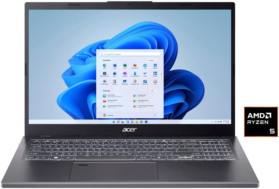 ACER Notebook "A15-61M-R932", grau, 16 GB RAM 512 GB SSD, Ryzen 5, Windows11Home, Notebooks
