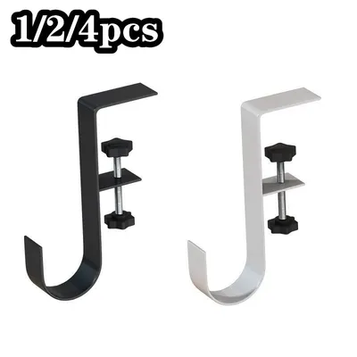 1/2/4 stücke Punch-freies Eisen Kunst Haken Einstellbare Schreibtisch Rand Haken Gaming Headset Schreibtisch Aufhänger Tasche Rucksack lagerung Hängen Haken Halter