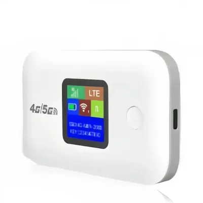 4G/5G Mobiler WLAN Router 150Mbps, 150m Reichweite, Firewall, tragbar, Weiß