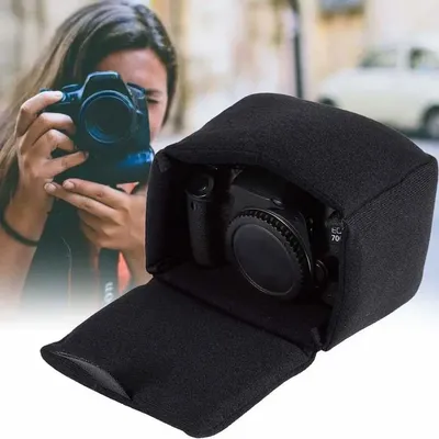 DSLR-Kameratasche, Samt, stoßfest, Schutz, Kameraobjektivtasche, weiche Tasche für Nikon Sony Kameras
