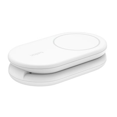 BELKIN Wireless Charger "Wireless BOOST CHARGE Qi2 Ladestation 15W", weiß, B:10cm H:6,5cm T:10cm, Ladegeräte, iPhone 17/Air, Pixelsnap, Apple Watch, AirPods