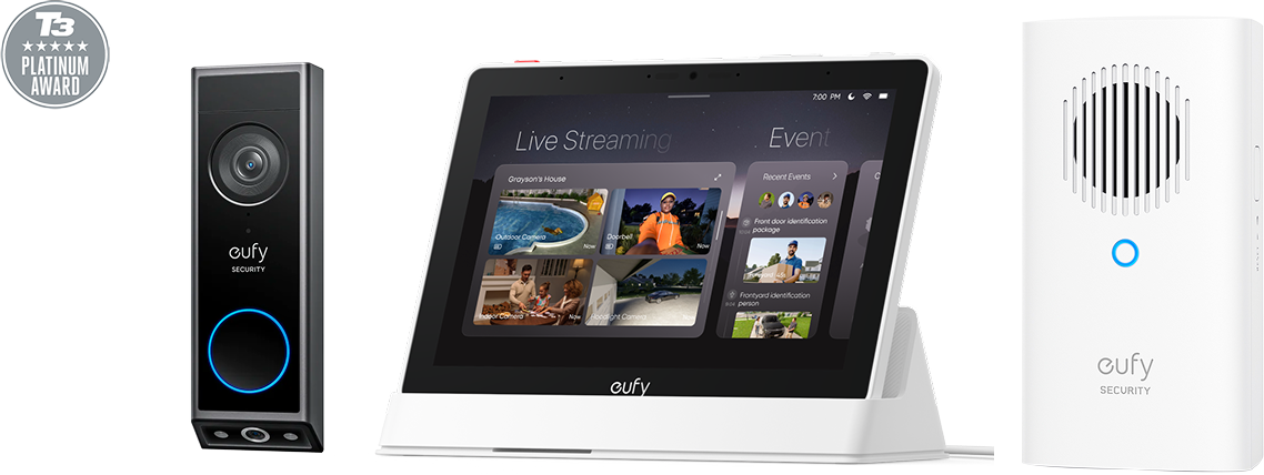 eufy Türklingel mit Kamera E340 Bundle mit Zusatzklinge & Smart Display E10